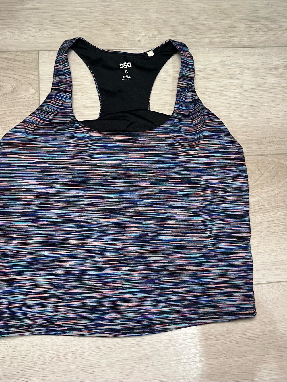 DSG Women's Multicolor Space Dye Racerback Tank - Blue/Purple/Pink Hues